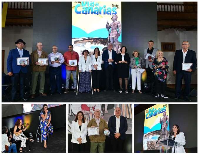 Collage de fotos del acto de esta noche/TA.